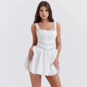 Summer Sexy White Lace Spaghetti Strap Dress