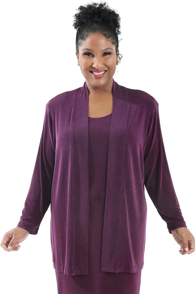 Vikki Vi Classic Boysenberry Kimono Jacket