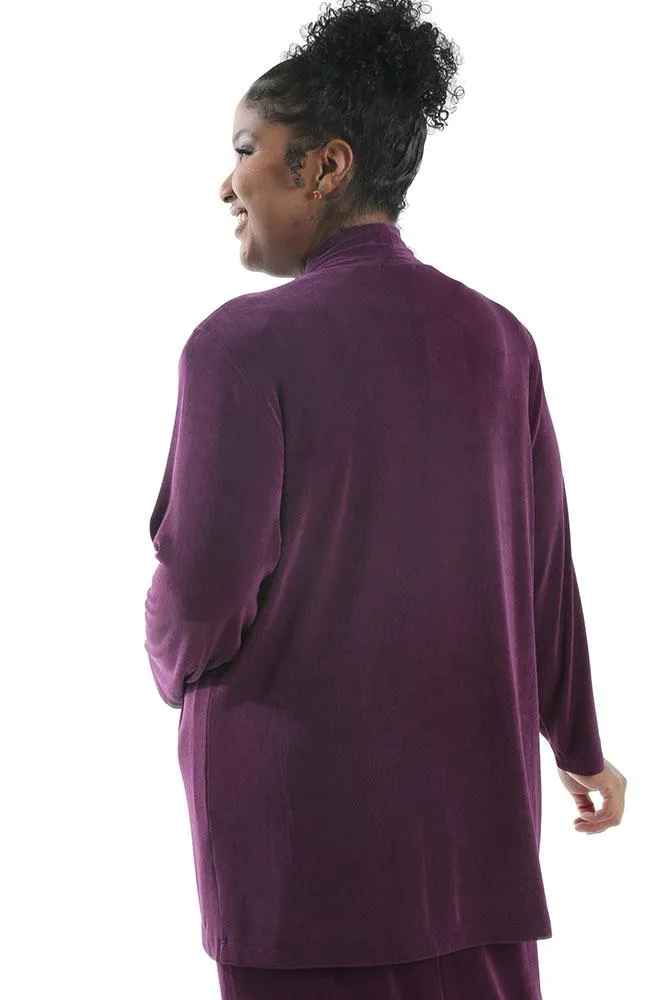 Vikki Vi Classic Boysenberry Kimono Jacket