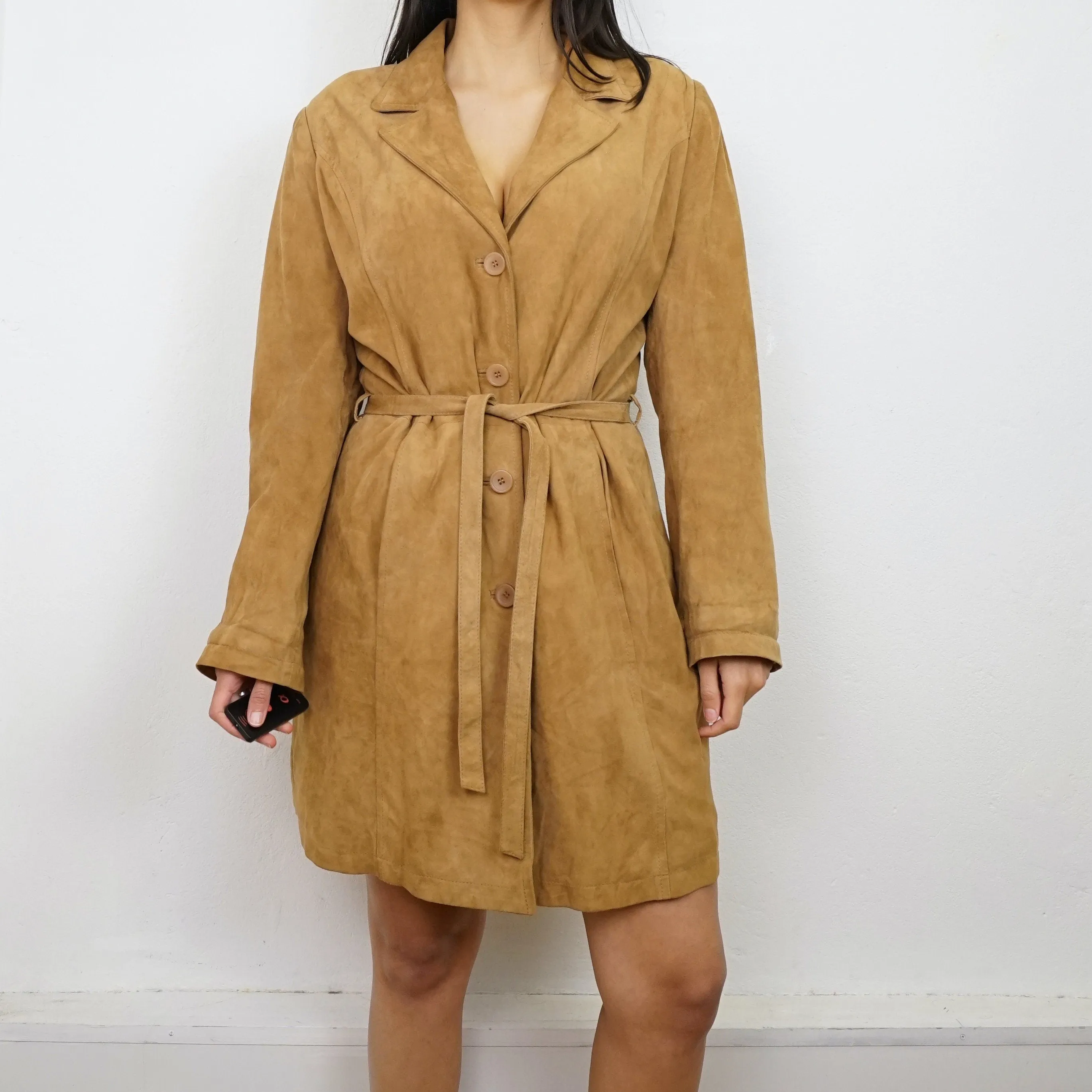 Vintage suede leather Dress size M
