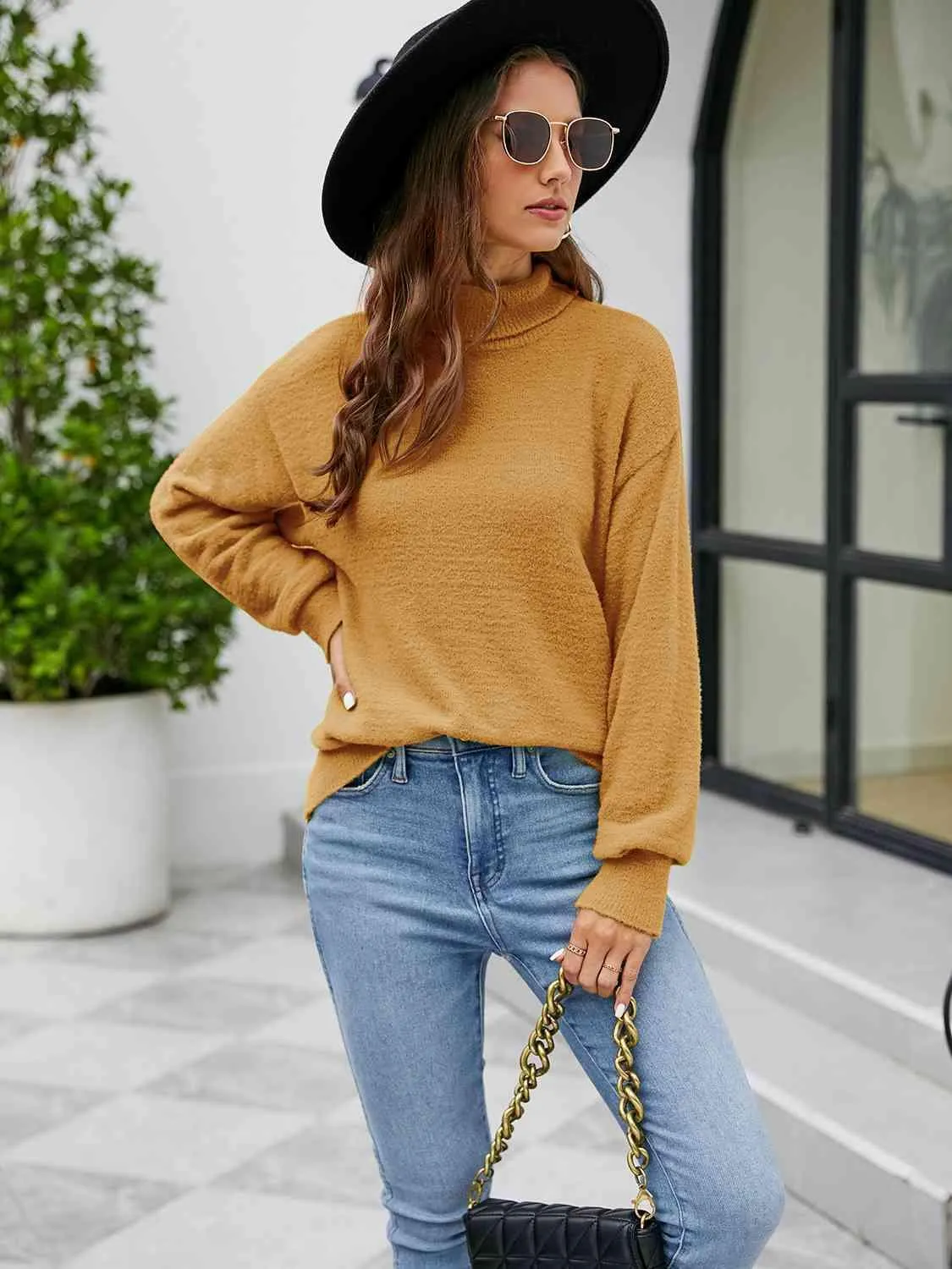 Winter Is Coming Ribbed Knit Turtleneck Sweater