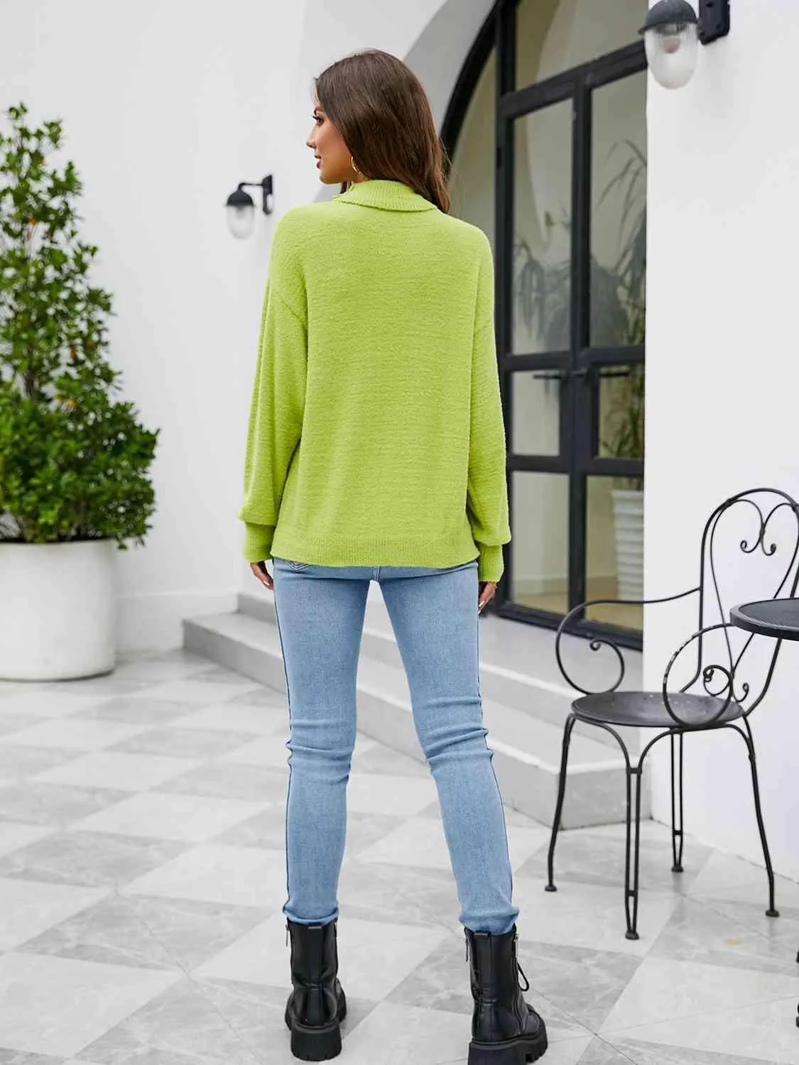 Winter Is Coming Ribbed Knit Turtleneck Sweater