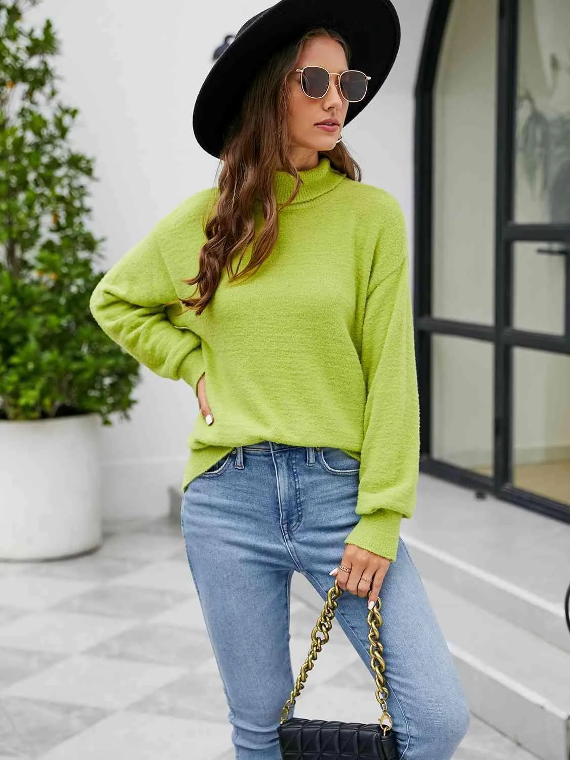 Winter Is Coming Ribbed Knit Turtleneck Sweater