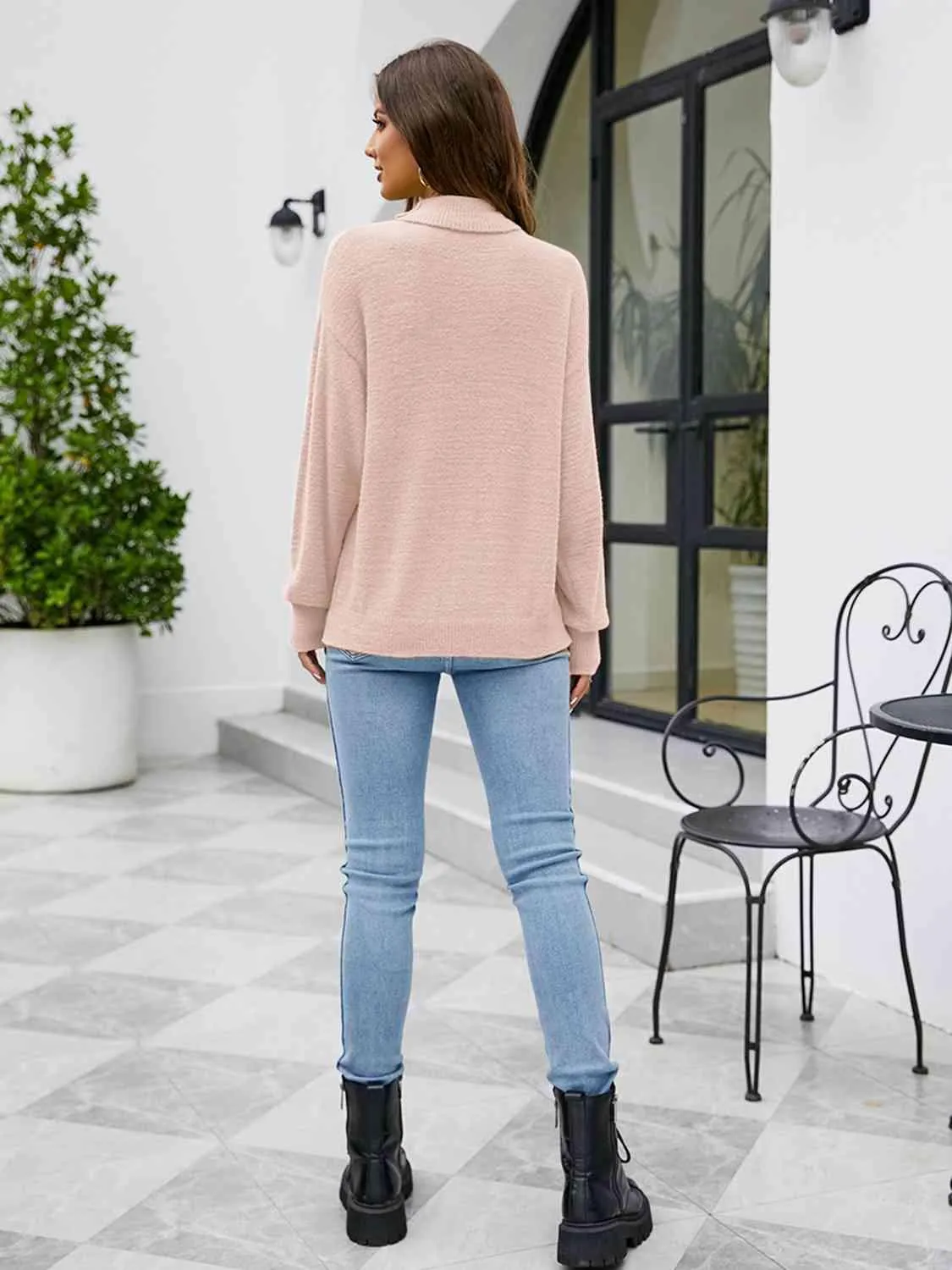 Winter Is Coming Ribbed Knit Turtleneck Sweater