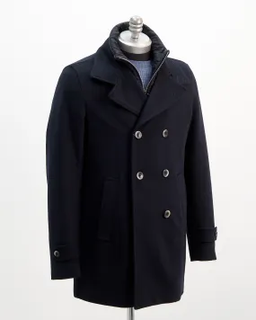 Wool-Cashmere Double Breasted Peacoat