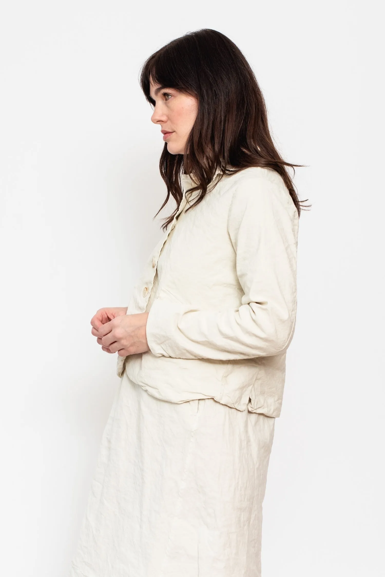 Wrinkled Jacket-Chalk