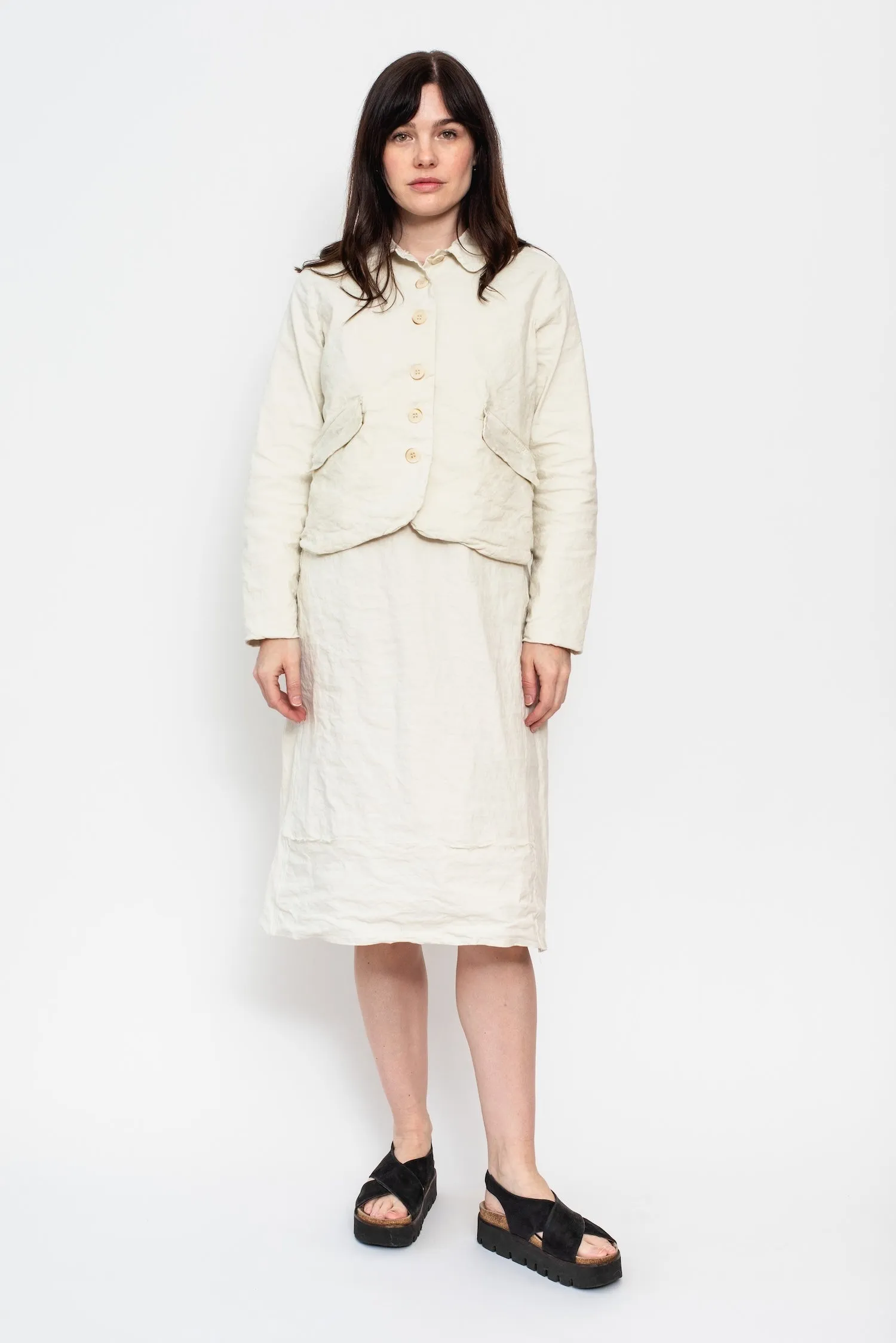 Wrinkled Jacket-Chalk